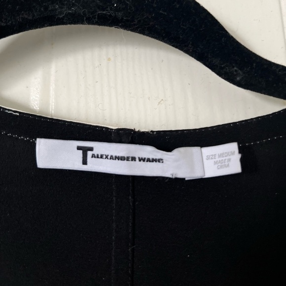 Alexander Wang 100 Percent Silk Black w/White trims Long sleeveless Top - Picture 3 of 13
